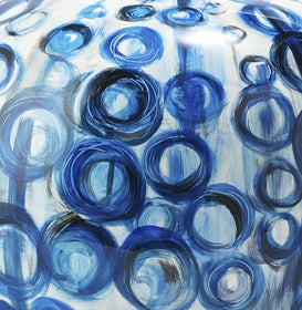Blue Vases with Circles, 2 sizes