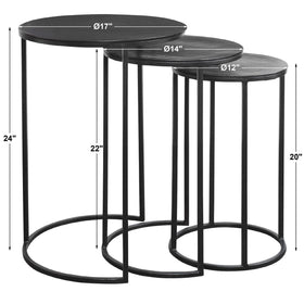 Nesting Tables in Black Iron
