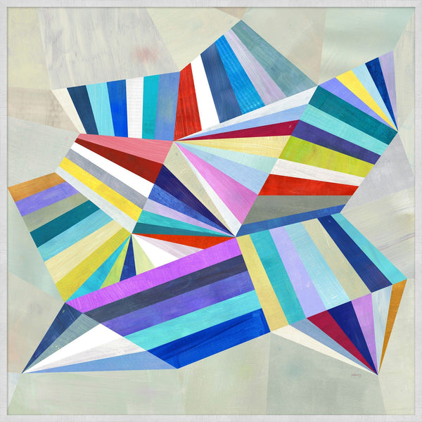 Bright Abstract on Silver Leaf Canvas - Hamptons Furniture, Gifts, Modern & Traditional
