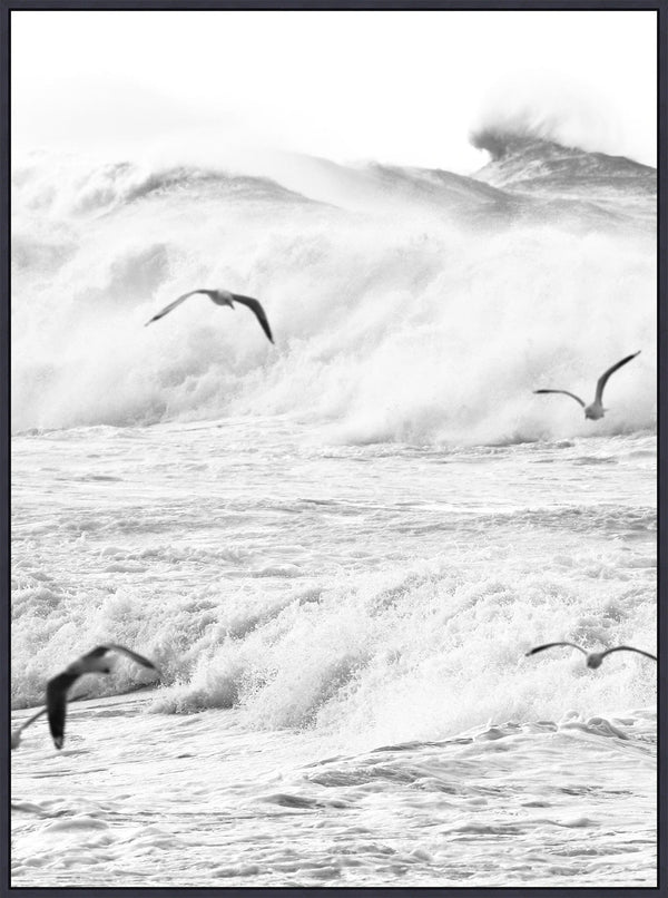 Glicee Print of Rough Seas and Birds on Canvas - Hamptons Furniture, Gifts, Modern & Traditional