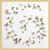 Swirling Gold Paper Butterflies Collage - Hamptons Furniture, Gifts, Modern & Traditional