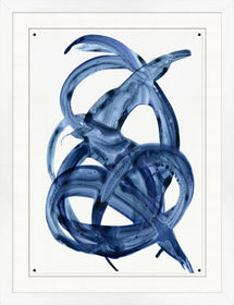 Painted Blue Swirl Prints - Hamptons Furniture, Gifts, Modern & Traditional